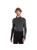 Icebreaker pánské termotriko M Zoneknit 260 LS Half Jet H/BLK grey (IB0A56HF585)