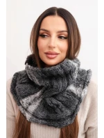 Komin dámský vlněný měkký šátek golf zimní KN21 grafitový