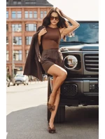 Lodičky s odkrytými patami a mašlí Hnědé Eklevia Lodičky s odkrytými patami a mašlí Hnědé Eklevia