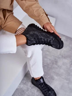 Dámské Tenisky Big Star Vysoké Zateplené Černé GG274069