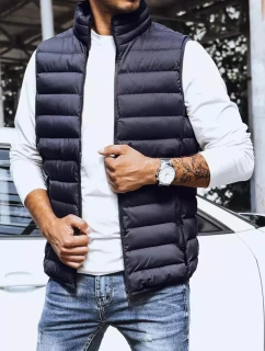 Pánská prošívaná tmavě modrá vesta FashionStreet TX4130