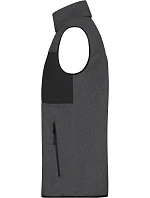 Daiber JN 1310 Pánská fleecová vesta 02.1310 dark melange/black