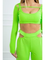 Sada s blůzou top zelená neonová Sada s blůzou top zelená neonová