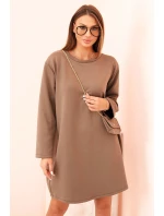 Dámská viskózová sukýnka Plus Size s kabelkou na řetízku fango