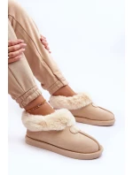 Dámské Papuče S Kožešinou Světle Béžová Lanoze Dámské Papuče S Kožešinou Světle Béžová Lanoze