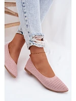 Síťované Textilní Baleríny Dámské Růžové Sarina