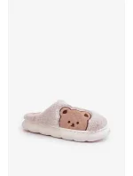 Futrzane Dámské Pantofle Medvídci Béžové Firedi