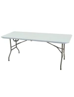 SKLÁDACÍ STOLEK V KABELU 180x70 cm MAX.100 kg BÍLÝ