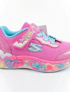 Skechers S Lights LED dětská sportovní obuv na suchý zip pro dívky