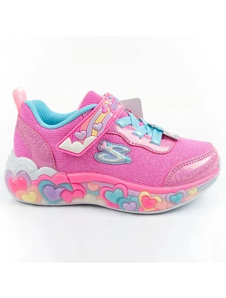 Skechers S Lights LED dětská sportovní obuv na suchý zip pro dívky