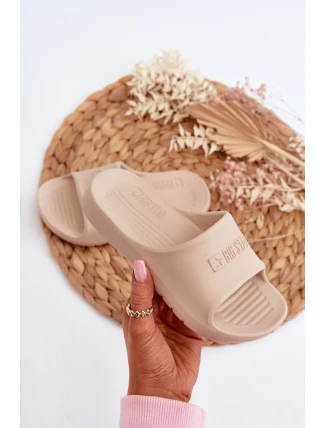 Lehké pěnové dětské pantofle Big Star NN374559 béžové