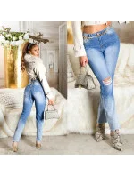 Sexy džíny s vysokým pasem J5317D - Koucla Sexy džíny s vysokým pasem J5317D - Koucla