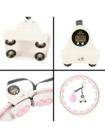 Obruč HMS HHW06 s výstupky, závažím a počítadlem růžová