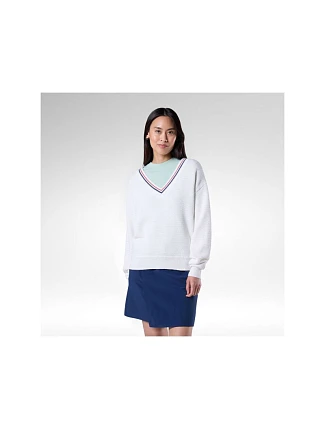 Dámský svetr ROSSIGNOL W Knitted V Neck, bílý Dámský svetr ROSSIGNOL W Knitted V Neck, bílý