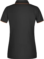 Daiber JN 727 Dámské piqué polo s kontrastní légou 02.0727 black/orange
