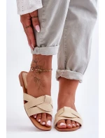 Dámské materiálové sandály Bežová Aversa Dámské materiálové sandály Bežová Aversa