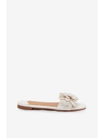 Dámské ploché s ozdobou bílé Grelora