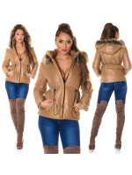 Trendy zimní bunda s odnímatelnou kapucí