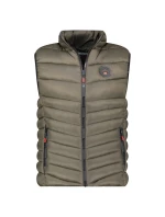 Pánská vesta vesta DB 096 M WY6178H/GN Khaki-Tmavě zelená - Geographical Norway Pánská vesta vesta DB 096 M WY6178H/GN Khaki-Tmavě zelená - Geographical Norway