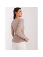 Tmavě béžová bavlněná halenka BASIC FEEL GOOD (RV-BZ-9211.26X)