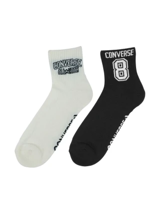 Ponožky Converse 2 ks bílé, černé E1345A Ponožky Converse 2 ks bílé, černé E1345A