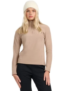 Dámská fleecová mikina 4F F069 světle hnědá 4FWAW25UFLEF069 82S