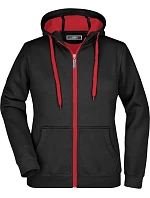 Daiber JN 354 Dámská mikina Doubleface 02.0354 black/red