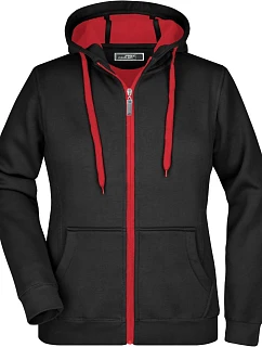 Daiber JN 354 Dámská mikina Doubleface 02.0354 black/red