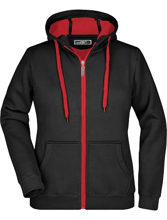 Daiber JN 354 Dámská mikina Doubleface 02.0354 black/red