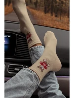 Dámské Ponožky Medvěd v Svetru Béžové