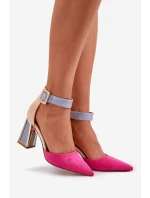 Sandály Na Podpatku Se Špičatými Nosy Fuchsie Gekkaria