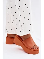Dámské espadrilky na platformě oranžové Virelia