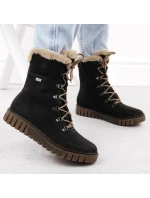 Rieker W Y3424-00 RKR745 boty s umělou kožešinou