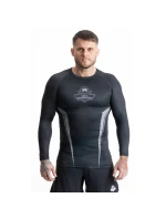 Rashguard šedý s dlouhým rukávem a logem DBX Bushido
