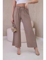 Viskózové kalhoty se širokými nohavicemi Fango