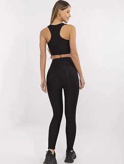 Sportovní set top a legíny černý (5448)