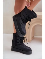 Sněhule na platformě se zipem Big Star OO274884 Černé