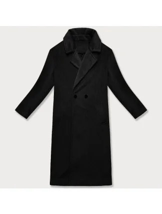 Černý dámský oversize kabát pro přechodné období J Style (11Z8161)
