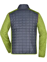 Daiber JN 742 Pánská pletená hybridní bunda 02.0742 kiwi melange/anthracite melange