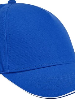 Beechfield B 825C 5 panelová kšiltovka sandwich EarthAware® 53.825C bright royal/white