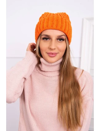 Čepice s rolováním Magda K293 orange neon Čepice s rolováním Magda K293 orange neon