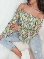 Dámská pruhovaná halenka SPRIAN green FashionStreet RY2464