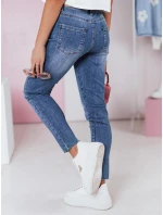 Dámské džínové kalhoty slim fit DENIMFIT navy blue FashionStreet UY2363