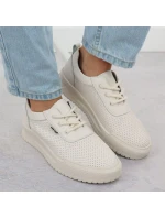 Černé dámské kožené tenisky na podpatku Sergio Leone PB236-S