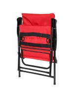 SKLÁDACÍ ZAHRADNÍ ŽIDLE 59X66X45/90CM S POLŠTÁŘEM ČERVENÁ