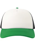 Atlantis Headwear Rapper-S 5 panelová Trucker kšiltovka 33.0262 white/black/green