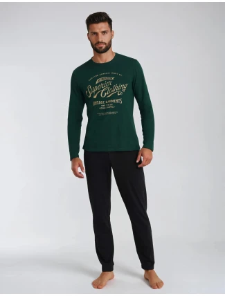 Pyžamo Imress 40952-79X Tmavě zelená a černá - Henderson