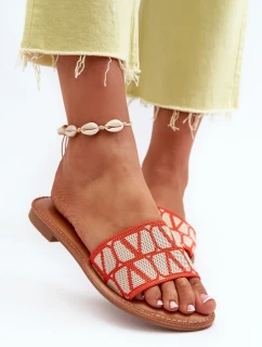 Dámské ploché pantofle Orange Traivea