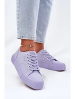 Dámské textilní tenisky Big Star – fialové