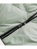 Šedozelená lehká dámská zimní bunda (5m735-156)